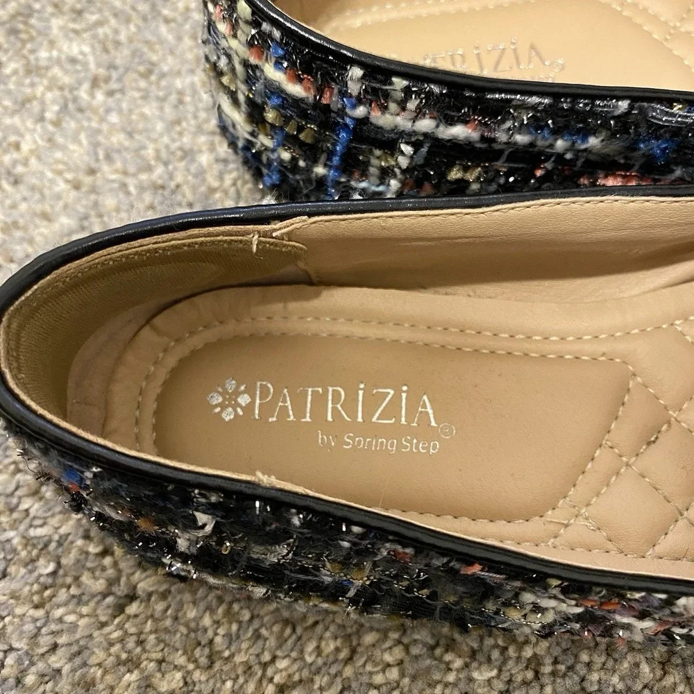 Patrizia Knitknot Ballerina Flats Women 37 Boucle Tweed Classic Preppy